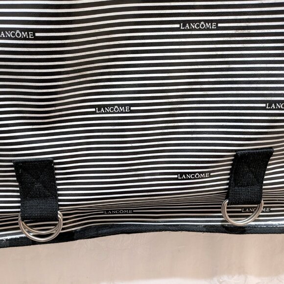 Vintage Lancôme Hanging Garment Bag Logo Stripe Travel Clothing Luggage Luxury - Picture 6 of 7